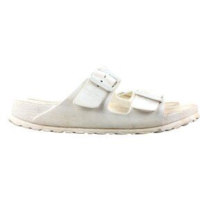 Birkenstock Unisex Size 39 (L8 M6) Arizona EVA White Dual Strap Slides FAIR